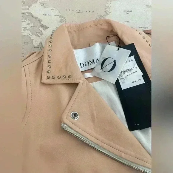 🆕Free People/  DOMA Leather Jacket Size XS - Picture 9 of 11